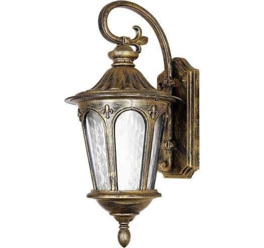 Светильник уличный Levistella со стеклянным плафоном на одну лампу Е27 Золотой (760VDJ144-L-W GB)