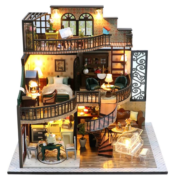 Конструктор-румбокс DIY House Будинок з антикваріатом з LED-підсвічуванням 25х17х24 см (2104618652) Конструктор-румбокс DIY House Будинок з антикваріатом з LED-підсвічуванням 25х17х24 см (2104618652)