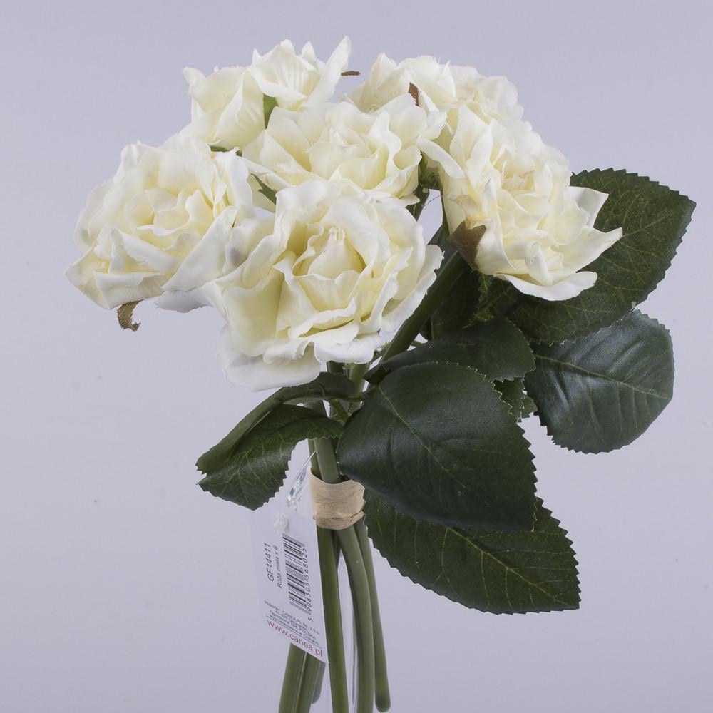 Искусственные цветы Букет роз миник Кремовый (5235-2)