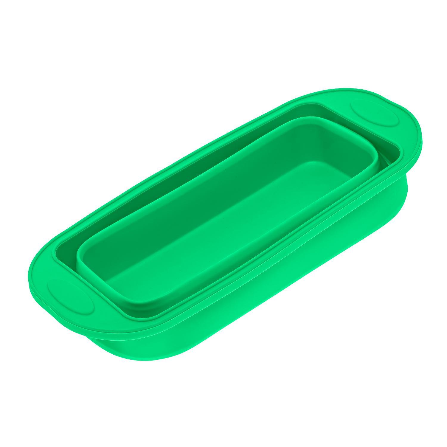 Форма для выпекания хлеба силиконовая 29,5х12,3х11 см Зеленый (87148) - фото 9 Форма для выпекания хлеба силиконовая 29,5х12,3х11 см Зеленый (87148) - фото 9