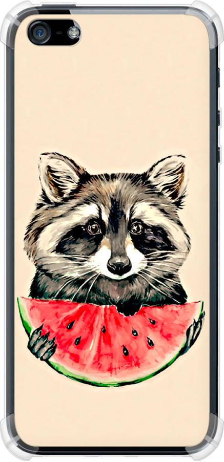 Чехол на iPhone 5s Енотик с арбузом (4605sp-21-42517) Чехол на iPhone 5s Енотик с арбузом (4605sp-21-42517)