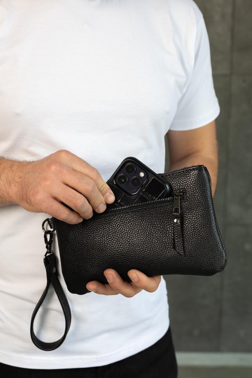 Клатч шкіряний skill з натуральної зернистої шкіри Чорний (2788329036) - фото 3 Клатч шкіряний skill з натуральної зернистої шкіри Чорний (2788329036) - фото 3