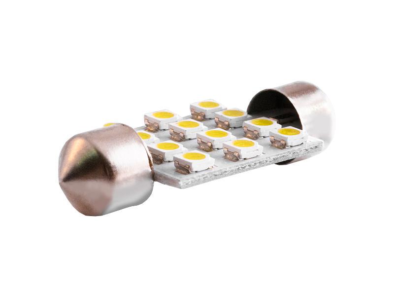 Автомобильная лампа светодиодная LEDUA S85 39 мм 12 SMD 3528 12V Белый (2757)