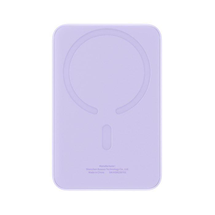 Повербанк BASEUS Magnetic Mini Air Wireless Fast Charge 10000mAh 20W с кабелем Purple (P10059001513-00) - фото 5