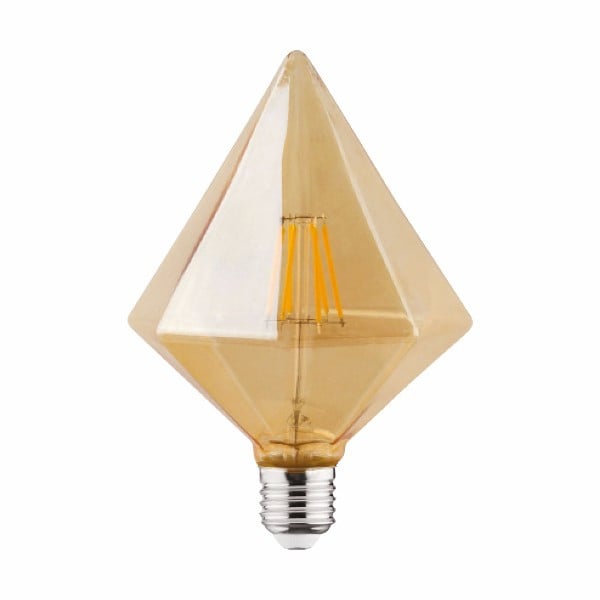 Лампа светодиодная (ретро) Horoz Electric RUSTIC PYRAMID-6 6W Filament led 2200К E27