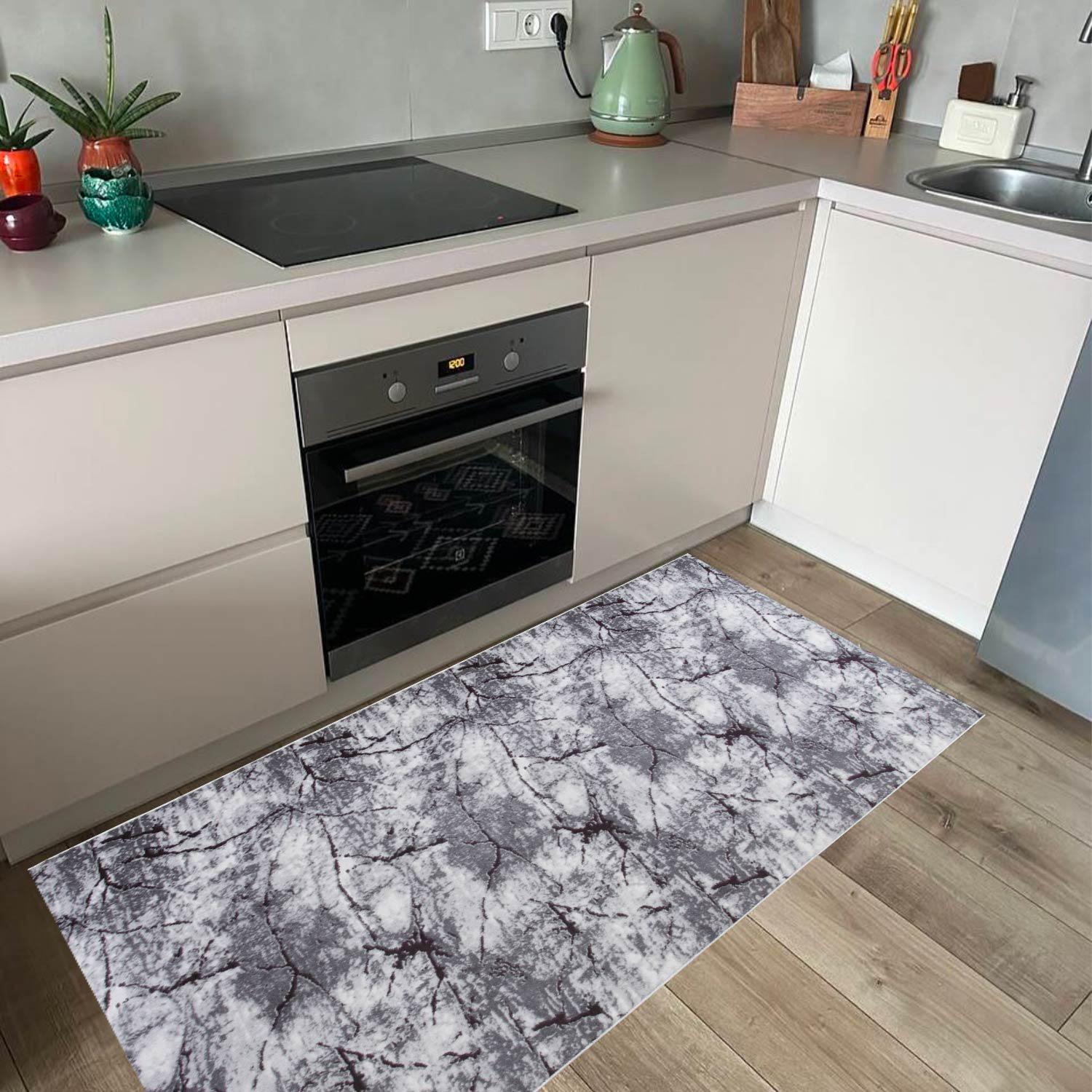 Дорожка ковровая Plato Soft 4090 на силиконовой основе противоскользящая 1 м Серый (00-00018032) - фото 5