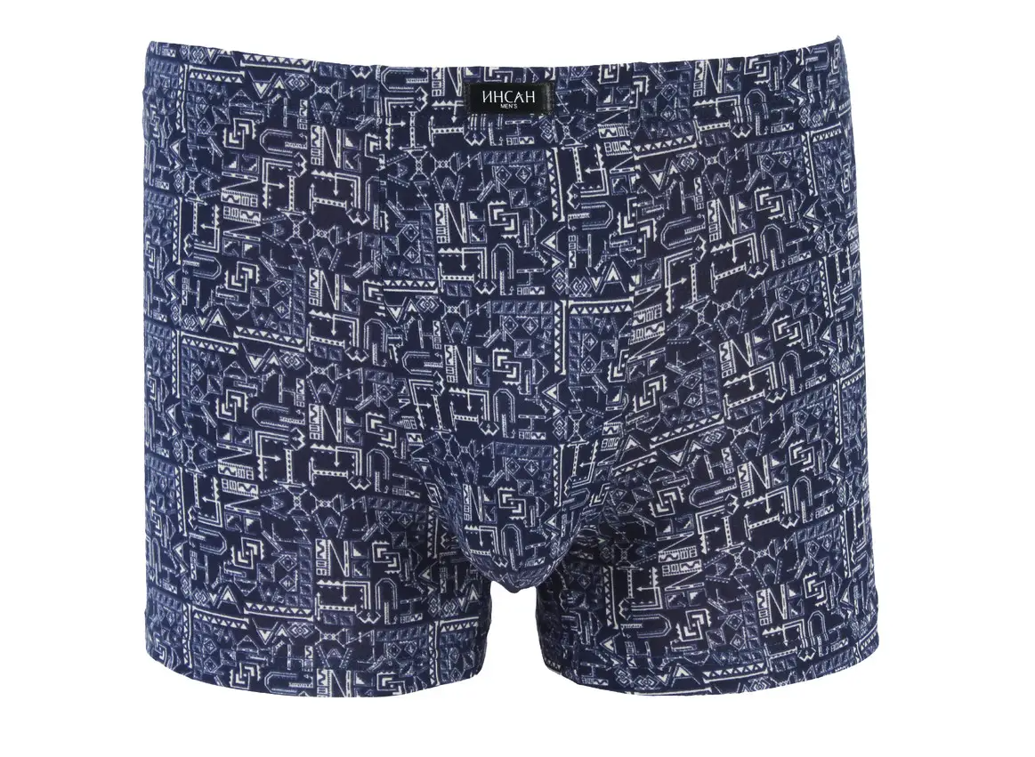 Мужские боксеры стрейчевые Бамбук Indena Insung 3XL р. 50 2 шт. Синий (INS-18638)