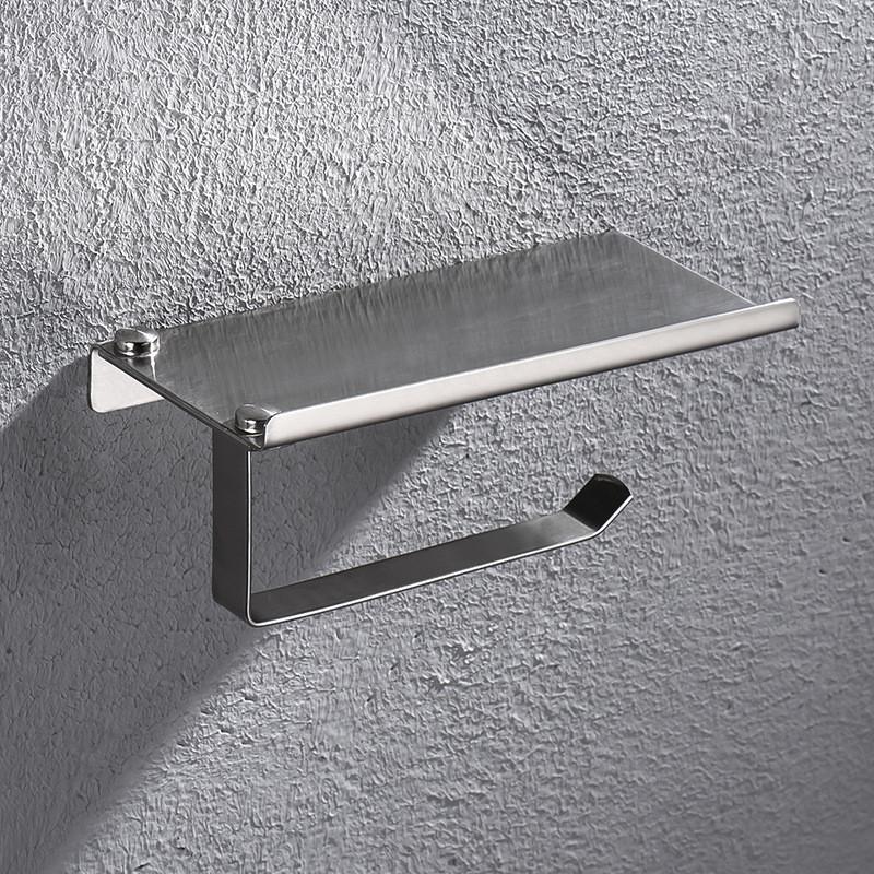 Тримач туалетного паперу IwConcept K6 SS-304 з поличкою із нержавіючої сталі Хром (1928) - фото 3 Тримач туалетного паперу IwConcept K6 SS-304 з поличкою із нержавіючої сталі Хром (1928) - фото 3