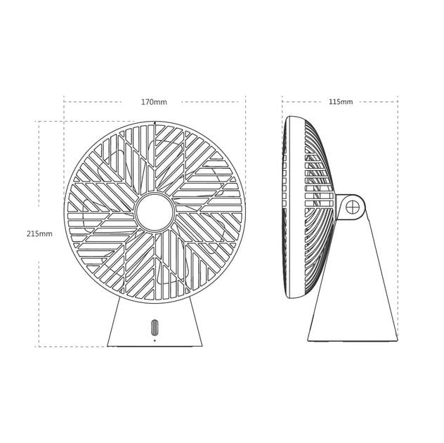 Вентилятор портативный Sothing Forest Desktop Fan питание от USB Green (DSHJ-S-1907) - фото 6