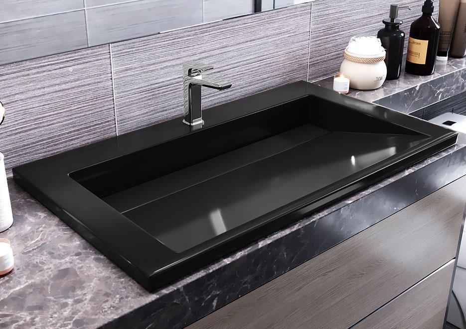 Умывальник накладной Luxor Kraft Low 80 Black (714)