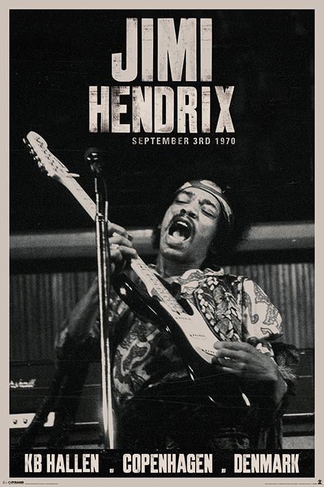 Постер плакат Джими Хендрикс Копенгаген/Jimi Hendrix Copenhagen 61x91,5 см