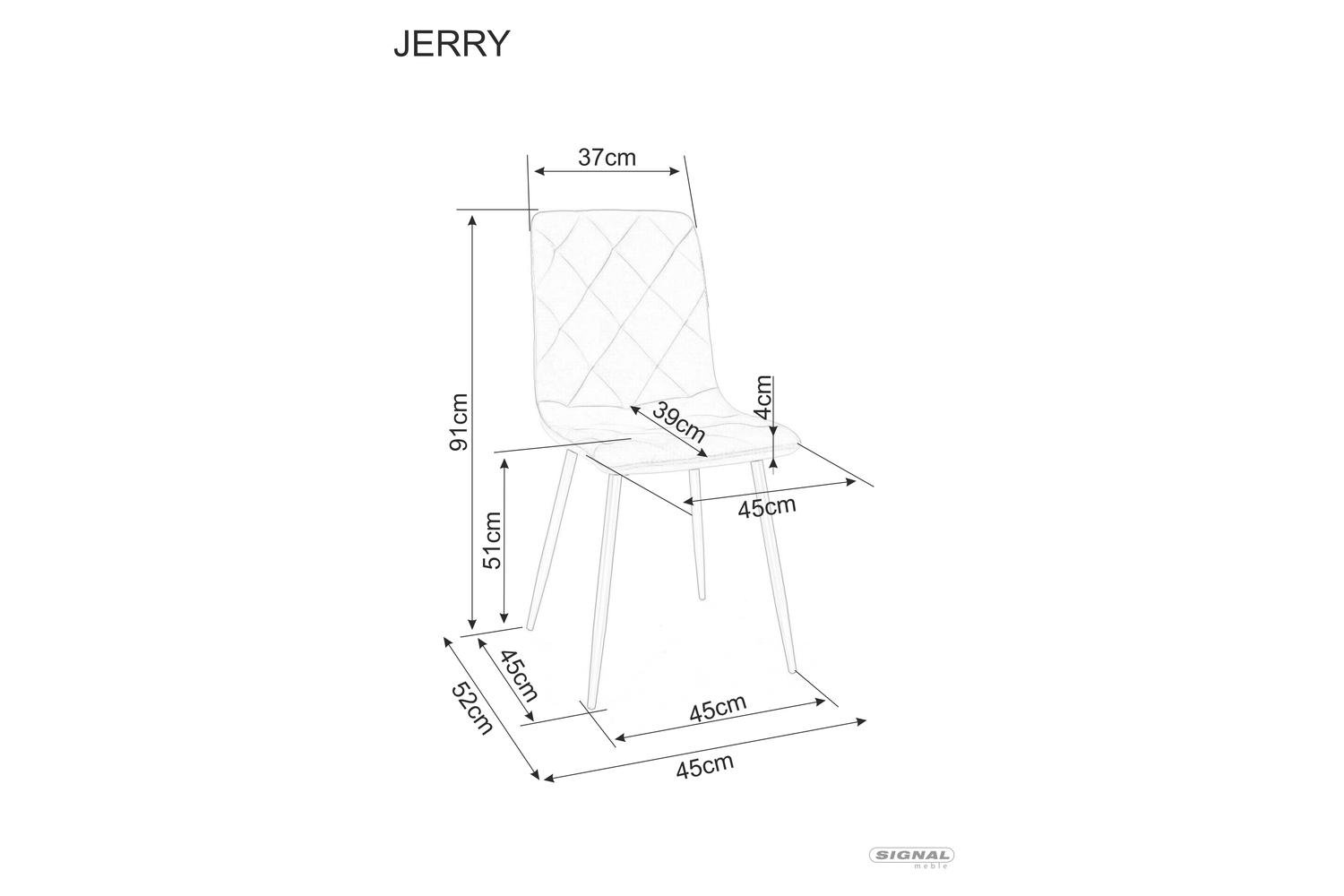 Стілець кухонний Jerry Velvet Чорний/Світло-сірий (JERRYVCJSZ) - фото 9