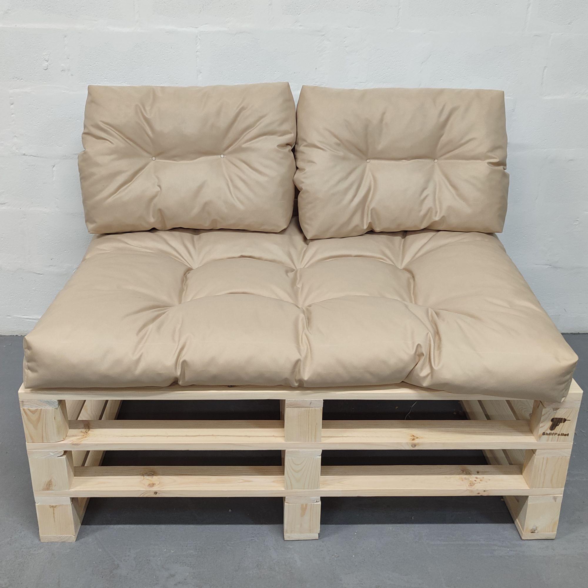 Комплект водовідштовхувальних подушок для палет-дивану eGarden оксфорд 120x80x12/60x45x12 см 2 шт. Пісочний (5313) - фото 2