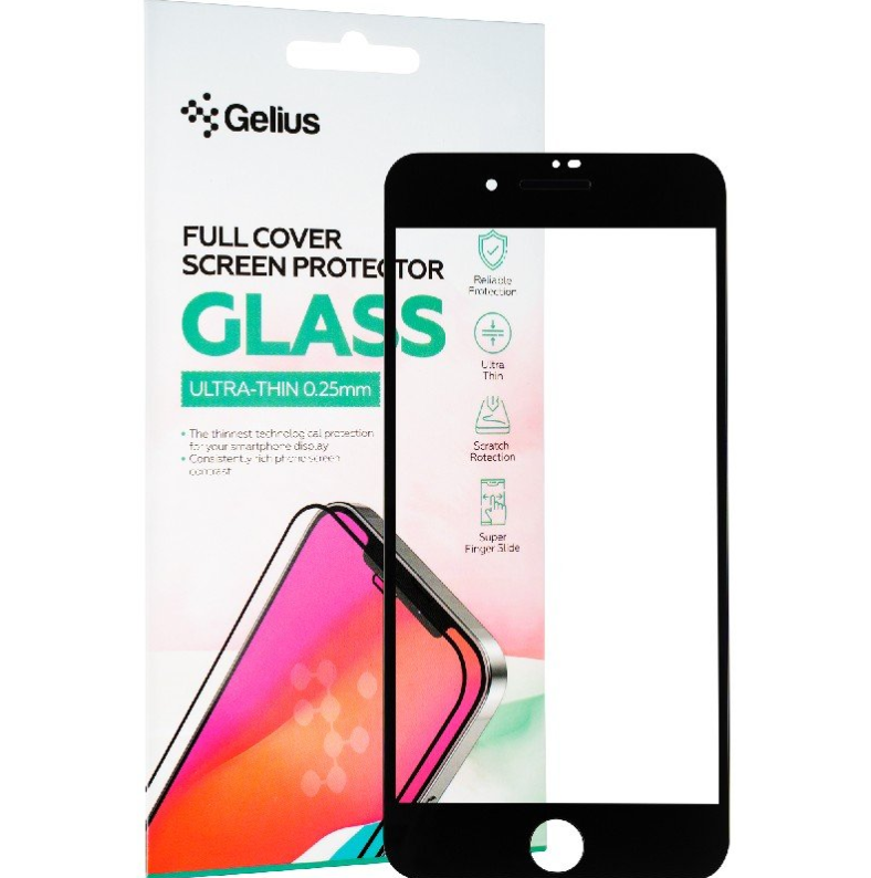 Защитное стекло Gelius Full Cover Ultra-Thin 0.25mm для iPhone 7 Plus Black