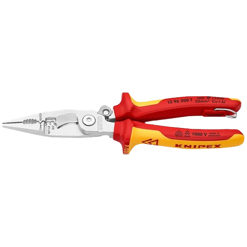 Клещи KNIPEX 13 96 200 для обжима и снятия изоляции кабелей Красный (32163518)