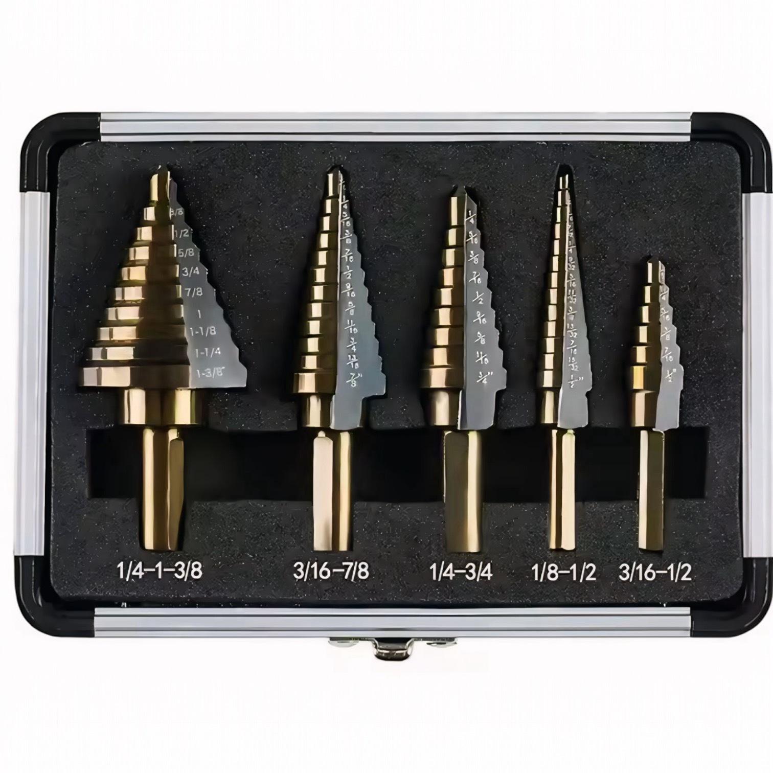 Набір свердел сходинкових з титановим покриттям HSS 5 шт. (30365189) - фото 3
