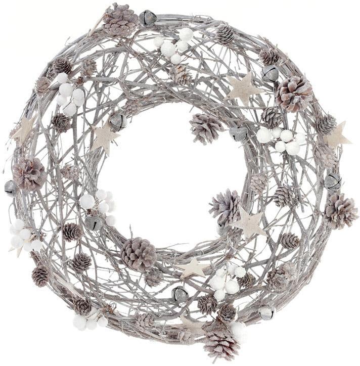 Венок декоративный шишки на лозе 49 см