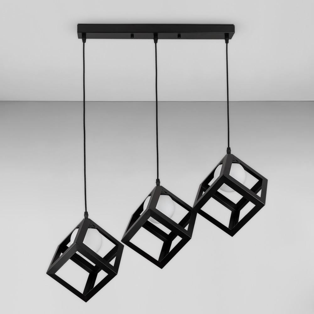 Люстра підвісна лофт Light House LS-18967-3 BK+WH 500 Чорний/Білий