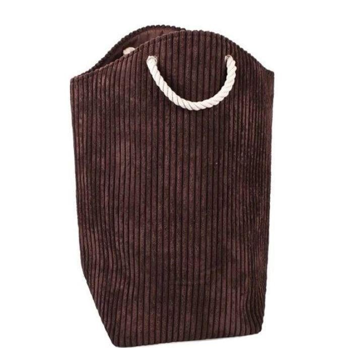 Сумка для белья с ручками вельветовая Коричневый (50021)
