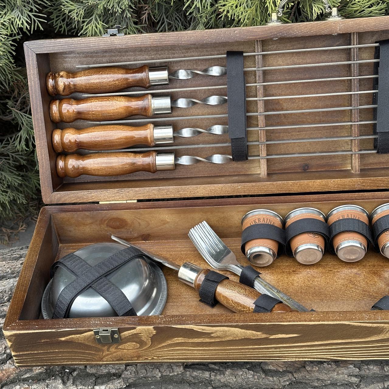 Набор подарочный для барбекю Mzavod Есаул Светло-коричневый (27728753) - фото 5 Набор подарочный для барбекю Mzavod Есаул Светло-коричневый (27728753) - фото 5