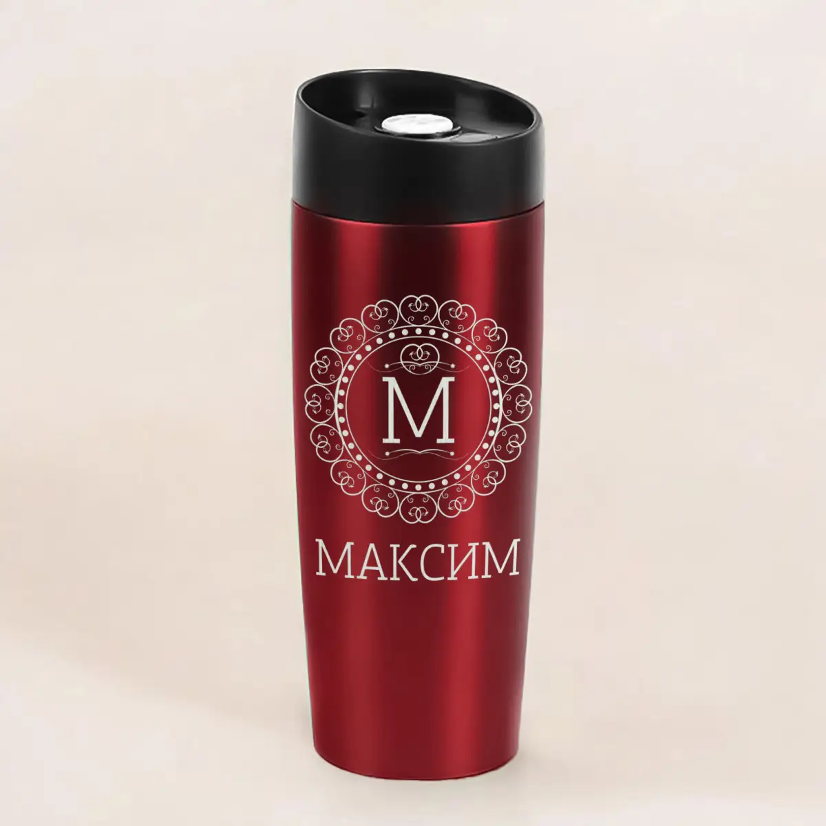 Термокружка Именная Красный (8-6-5009921)