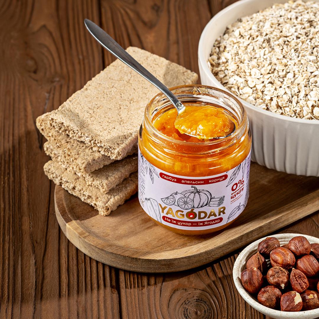 Джем тыквенный без сахара с апельсином и корицей 420 г 2 шт. (2345343671) - фото 2