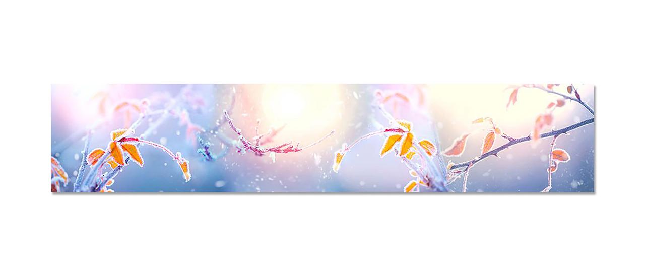 Наклейка виниловая на кухню Zatarga Заснеженная ветка 600х3000 мм Разноцветный (1224295319)