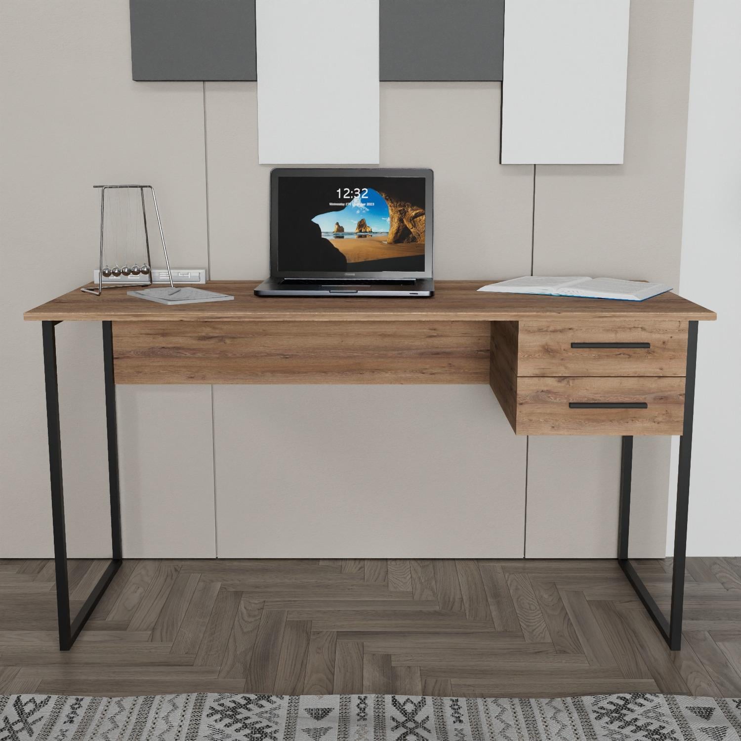 Письмовий стіл Оксфорд 2 ДСП 1200х600 мм Аліканте/Аліканте/Чорний (PS-2-0082)