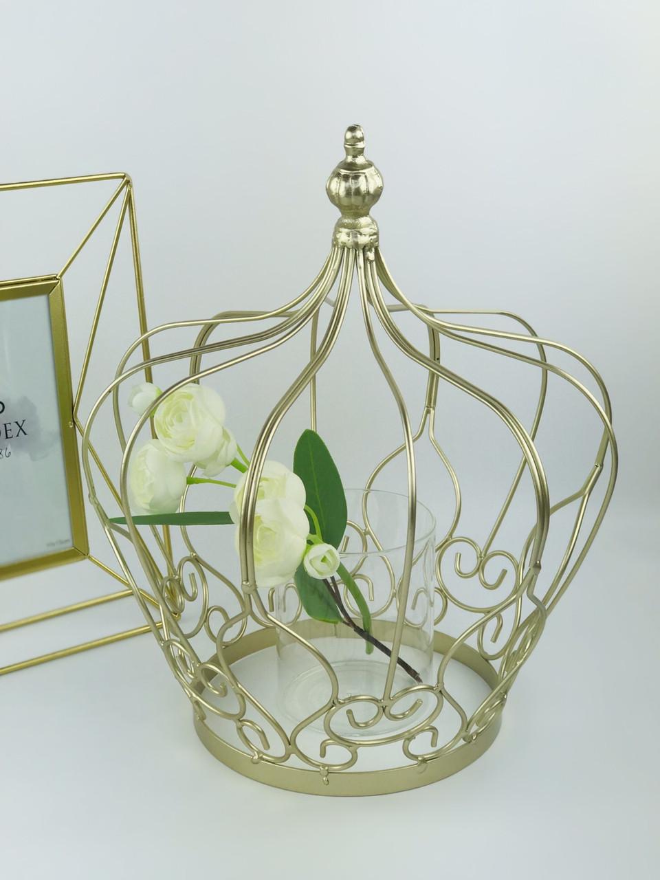 Набор подсвечников Корона на 1 свечу 2 шт. Золотой (1780Gold) - фото 3 Набор подсвечников Корона на 1 свечу 2 шт. Золотой (1780Gold) - фото 3