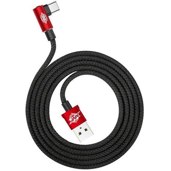 Кабель USB Type-C Baseus MVP з кутовим коннектором 2 м Чорно-червоний (CATMVP-B09)