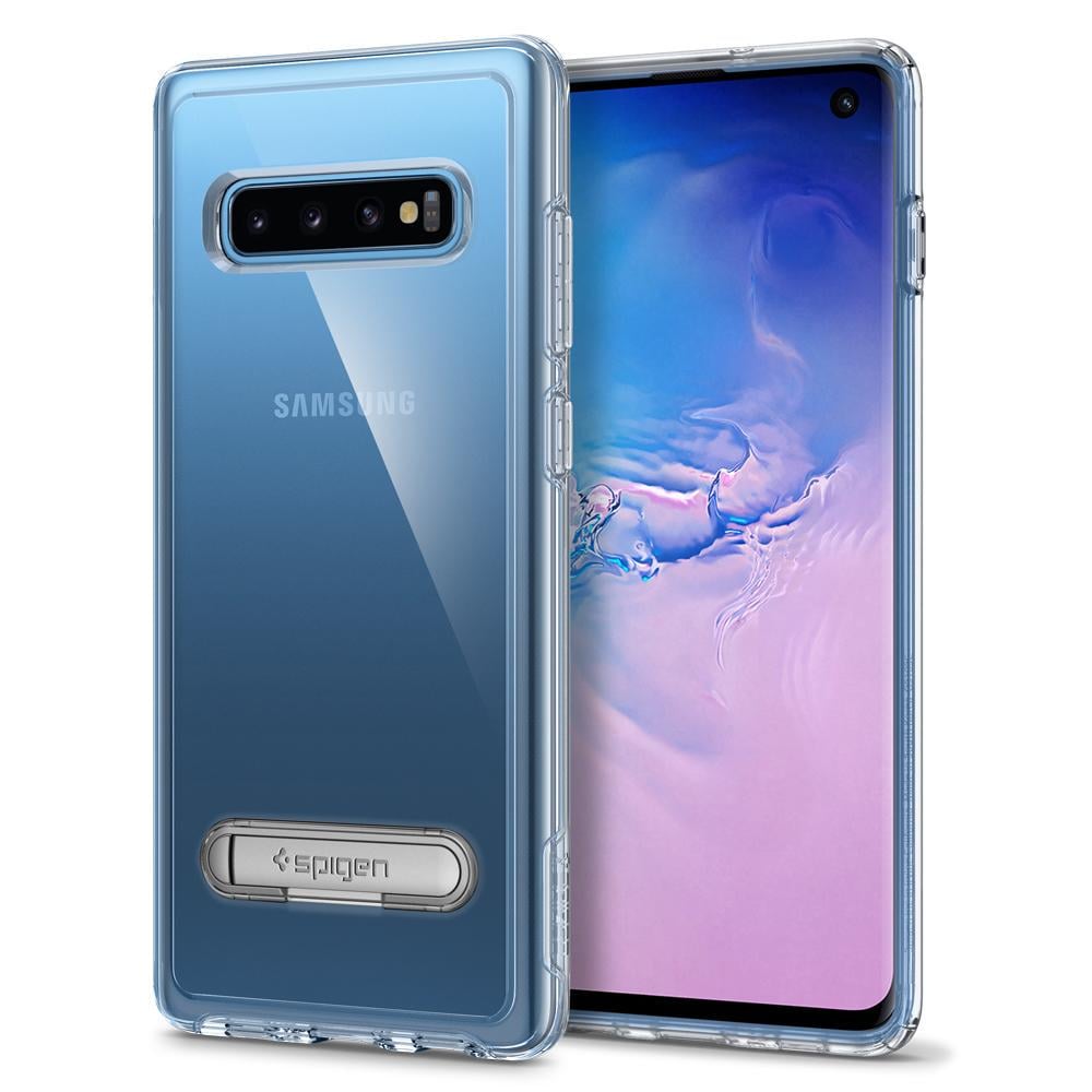 Чехол прозрачный с подставкой Spigen Slim Armor Crystal Hybrid для Samsung Galaxy S10 Plus (6.4") Clear