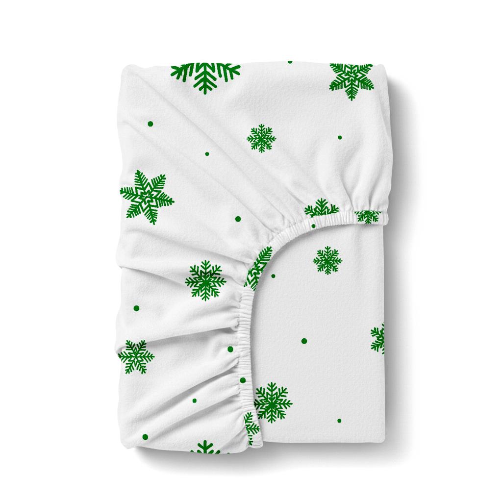 Простынь на резинке Cosas SNOWFLAKES EVERGREEN фланель 200х200х30 см (4822052476345) Простынь на резинке Cosas SNOWFLAKES EVERGREEN фланель 200х200х30 см (4822052476345)