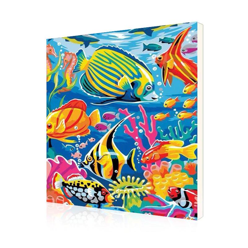 Картина по номерам Lesko DIY E145 "Подводный мир"