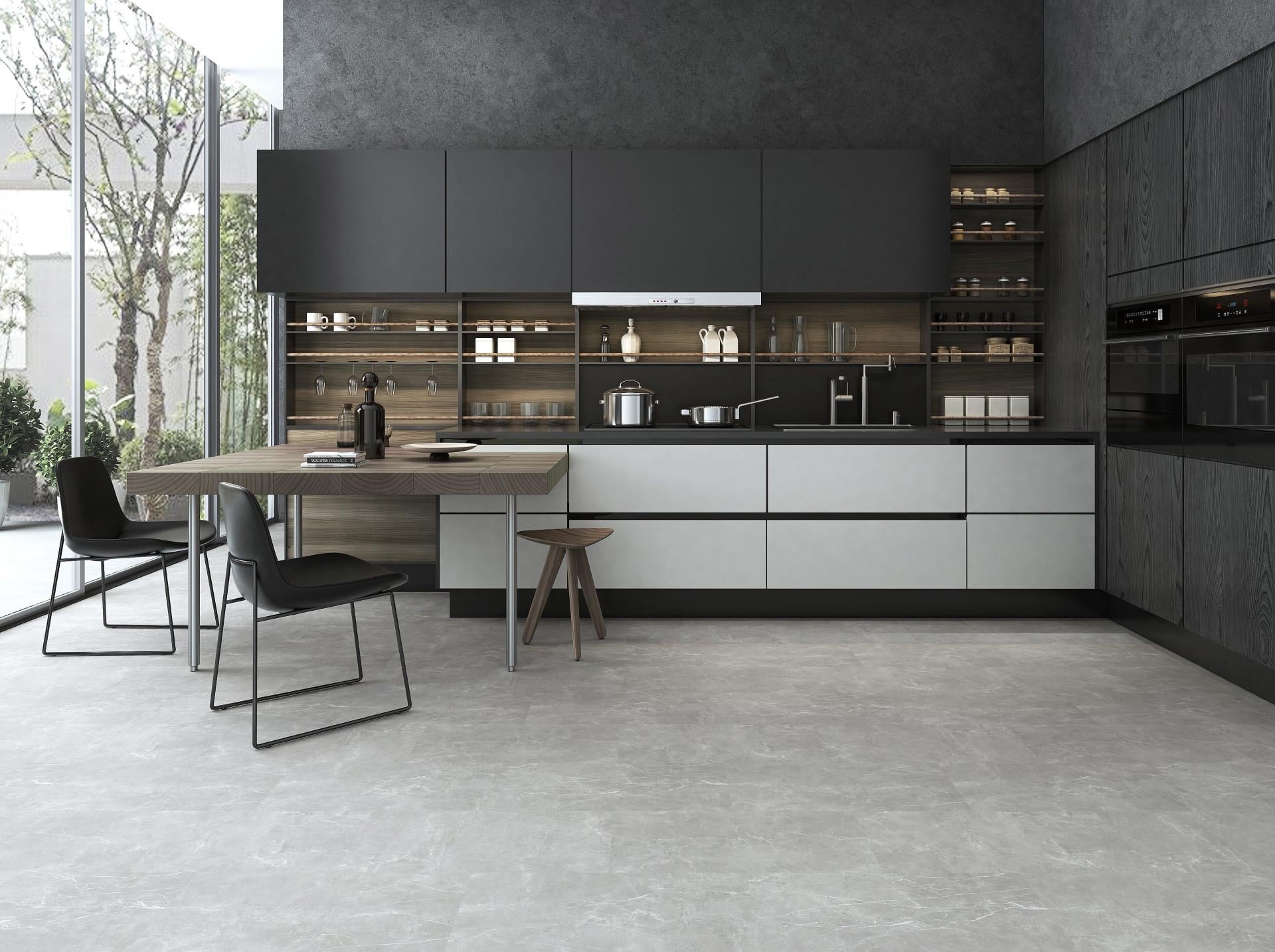 Пол виниловый SPC StoneX с подложкой 33 класс 5 мм Мрамор Серый Пол виниловый SPC StoneX с подложкой 33 класс 5 мм Мрамор Серый