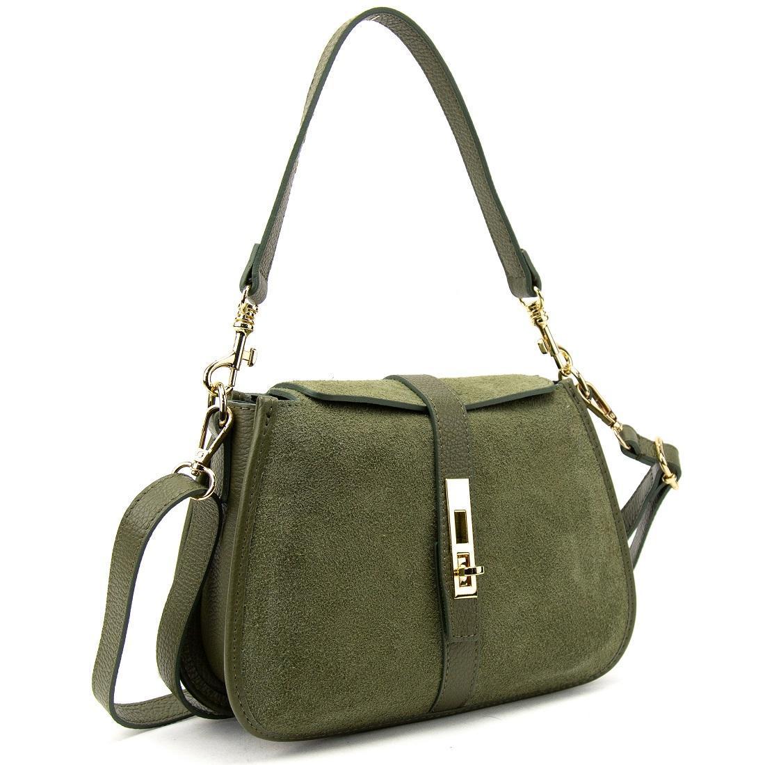 Сумка жіноча замшева Firenze Italy F-IT-9895OL Оливковий (2776862195) - фото 6 Сумка жіноча замшева Firenze Italy F-IT-9895OL Оливковий (2776862195) - фото 6