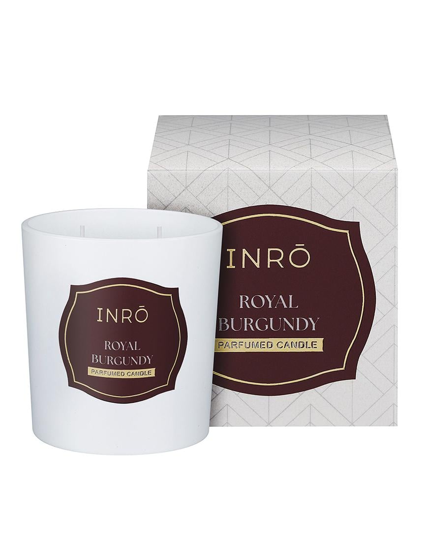 Парфумована свічка Royal burgundy INRO біла 250 мл