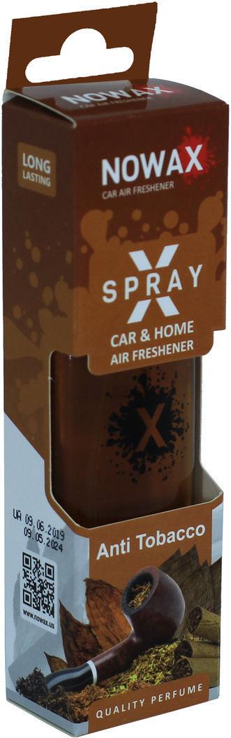 Ароматизатор для авто Nowax X Spray Anti Tabacco на зеркало 50 мл (NX07606)