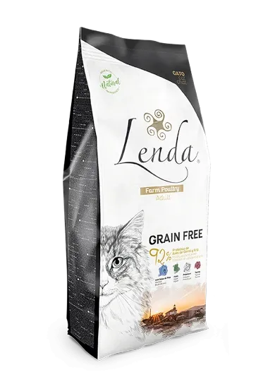 Корм сухой для кошек беззерновой Lenda FARM POULTRY Домашняя птица для взрослых кошек 2 кг (24158647)