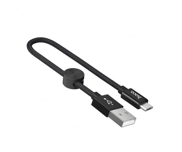Кабель USB Hoco X35 USB to MicroUSB 25 см Black