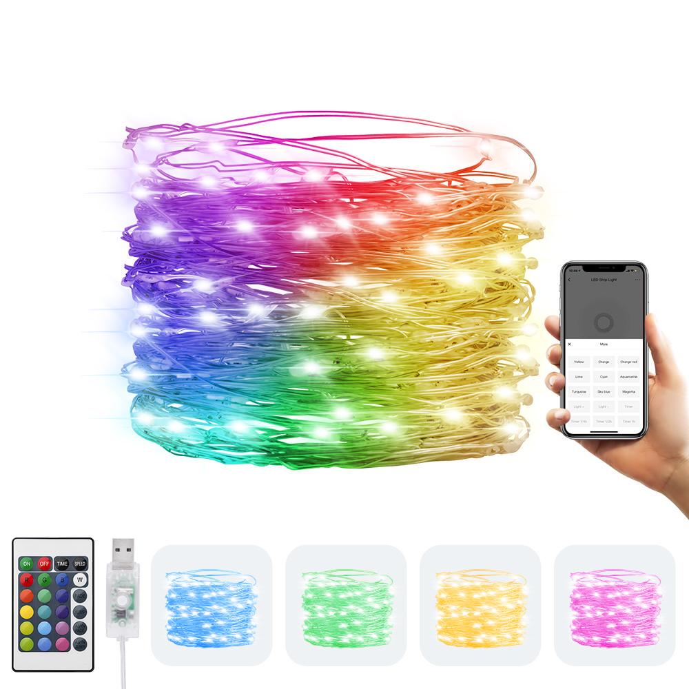 Гирлянда BroadLink Fairy Light 100 RGB LED 10 м Белый - фото 2