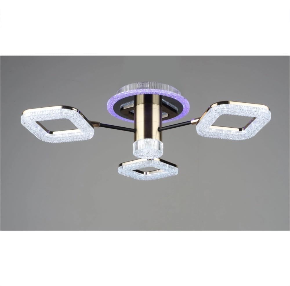 LED-люстра потолочная Sirius с геометрическими плафонами 3000/6500К IP20 B YH0301/3 40W Черный/Золотой (28687298)