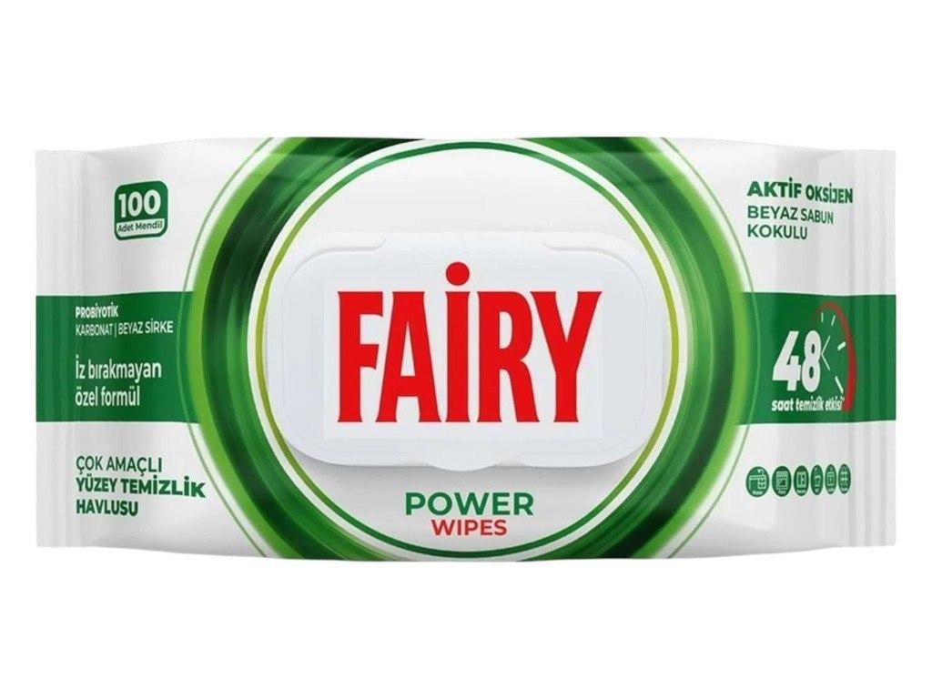Влажные салфетки для очистки Fairy POWER wipes 100 шт.