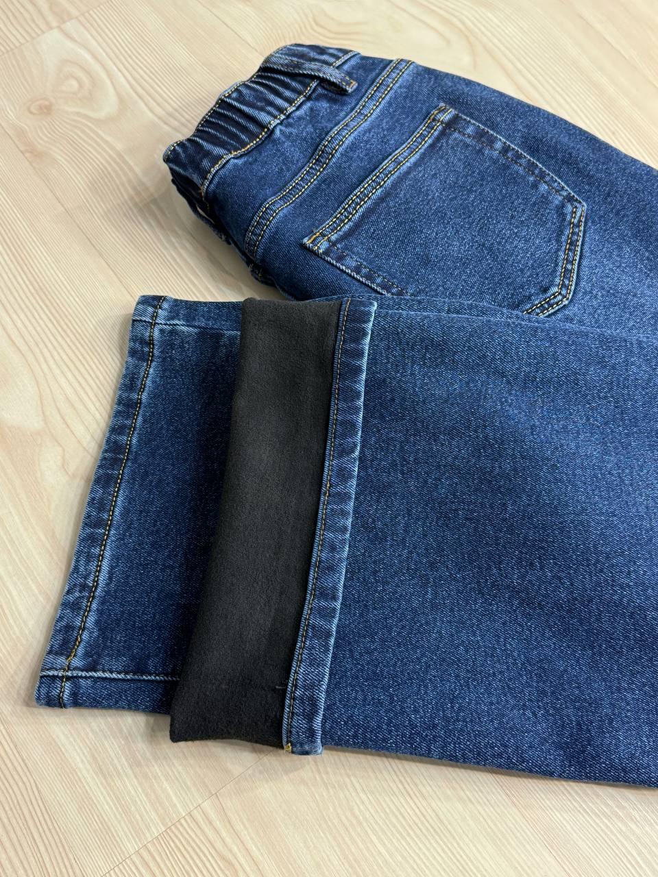 Джинси жіночі Vanver 8331 утеплені на флісі палаццо прямі з резинкою на талії р. 33 Синій (5550) - фото 8