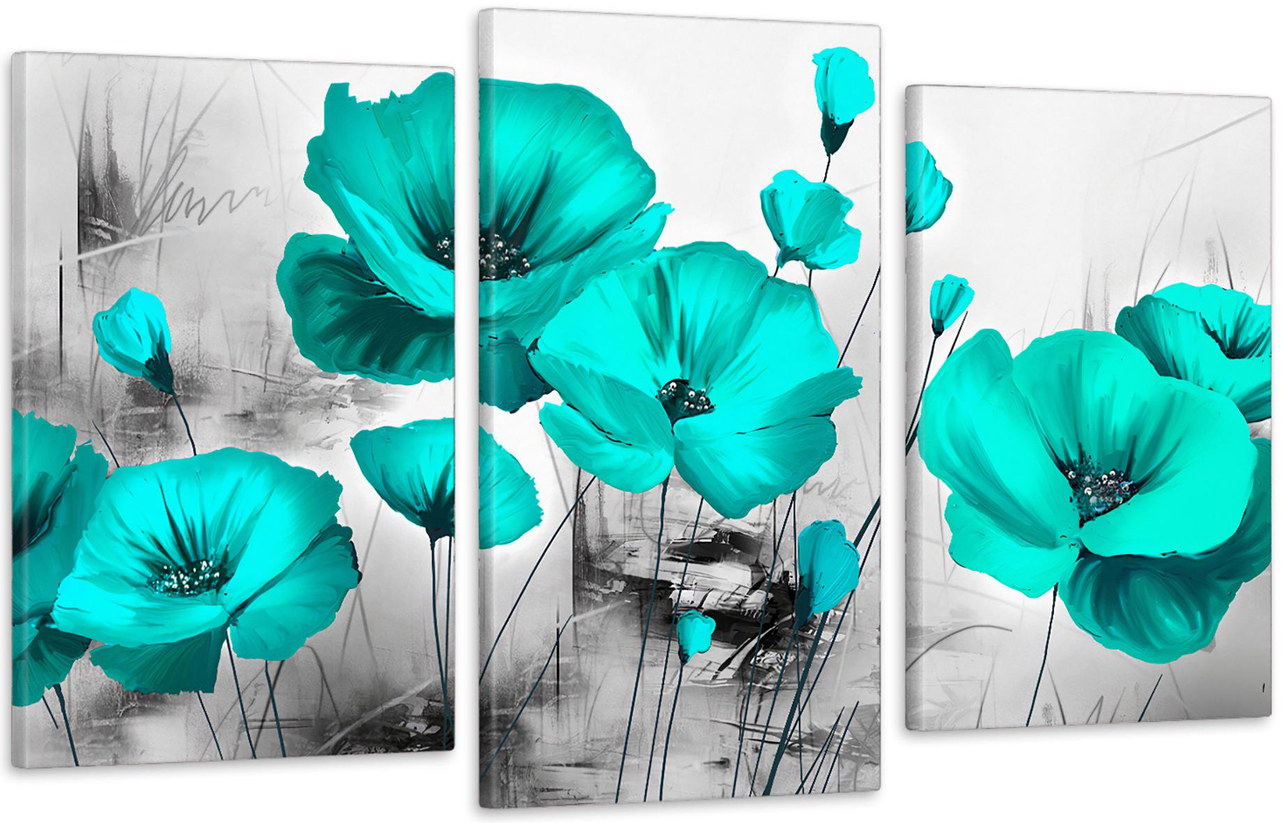 Картина модульная в гостиную/спальню Маки 100х150 см (Art-594_3)