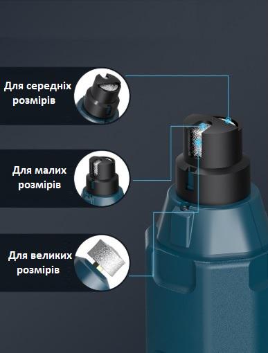 Точилка аккумуляторная Yilidog X6 для шлифования когтей животных Синий (10211) - фото 5 Точилка аккумуляторная Yilidog X6 для шлифования когтей животных Синий (10211) - фото 5