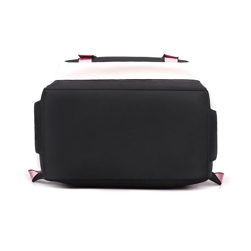 Шкільний рюкзак для дівчинки у японському стилі Kuromi з USB-портом і хутряним помпоном Pink (2492739195) - фото 9 Шкільний рюкзак для дівчинки у японському стилі Kuromi з USB-портом і хутряним помпоном Pink (2492739195) - фото 9