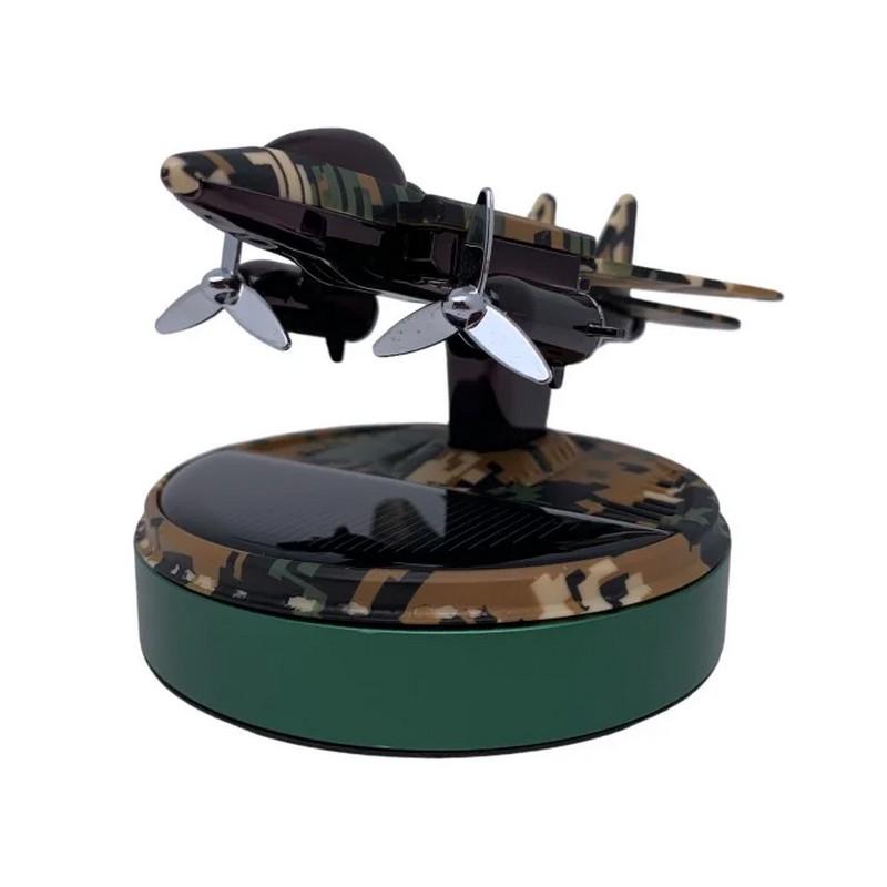 Ароматизатор автомобильный Самолет-истребитель на солнечной батарее в подарочной упаковке Камуфляжный/Зеленый (4544-Leader) - фото 3 Ароматизатор автомобильный Самолет-истребитель на солнечной батарее в подарочной упаковке Камуфляжный/Зеленый (4544-Leader) - фото 3