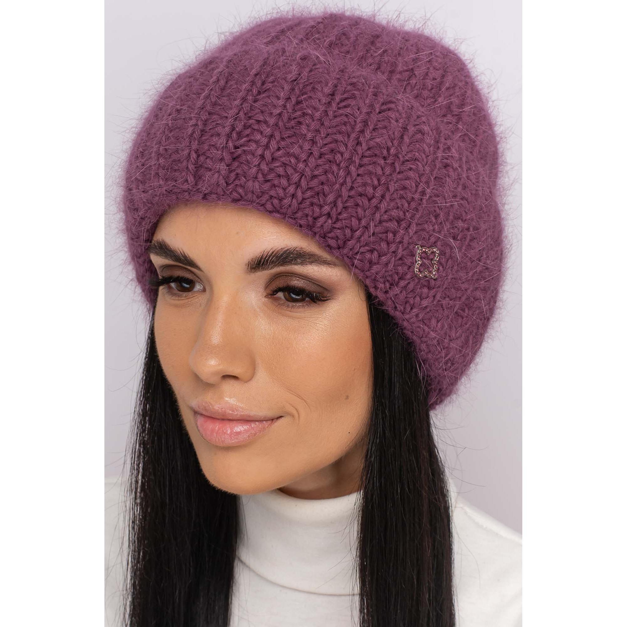 Шапка ангоровая Leks Троянда one size Инжир - фото 1 Шапка ангоровая Leks Троянда one size Инжир - фото 1