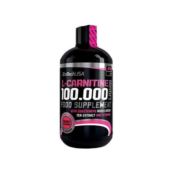 Жиросжигатель для спорта BioTechUSA L-Carnitine 100.000 Liquid 500 мл 50 порций Cherry - фото 1