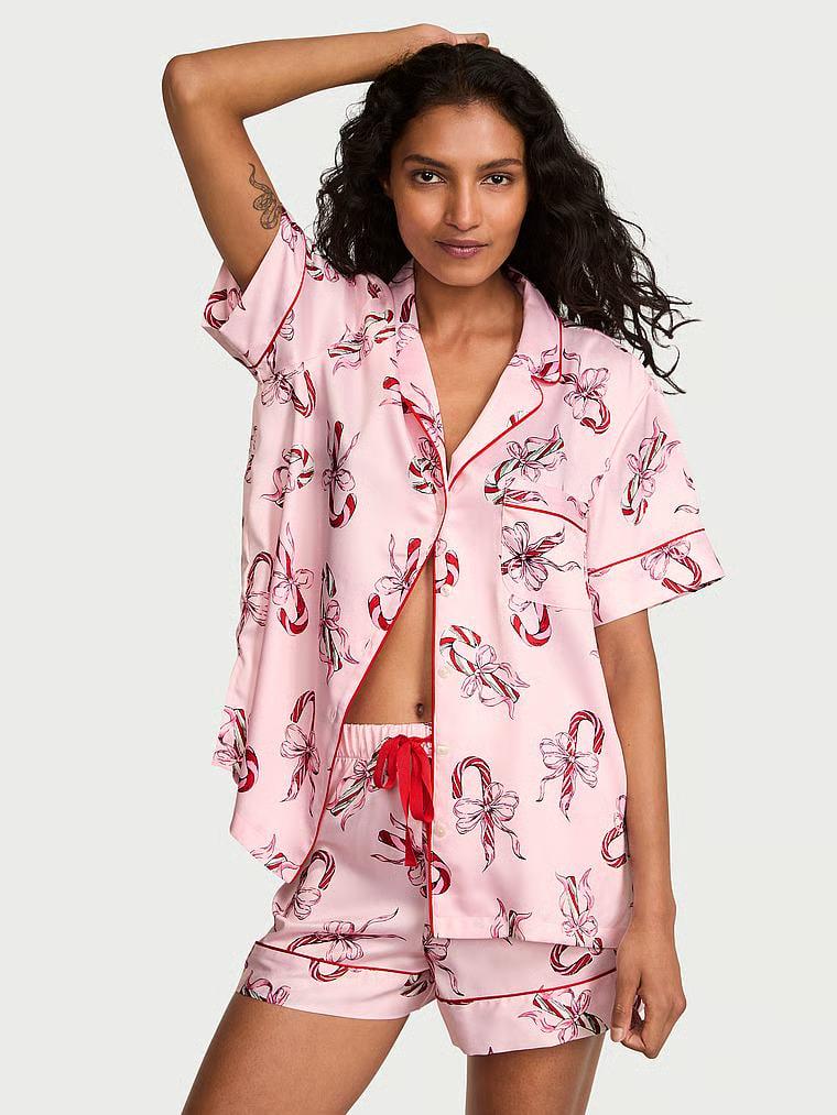 Пижама сатиновая Victoria's Secret Glazed Satin Short Pajama Set M Розовый (27161886) Пижама сатиновая Victoria's Secret Glazed Satin Short Pajama Set M Розовый (27161886)